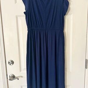 Navy Blue Dress with Pockets Stretch Lane Bryant